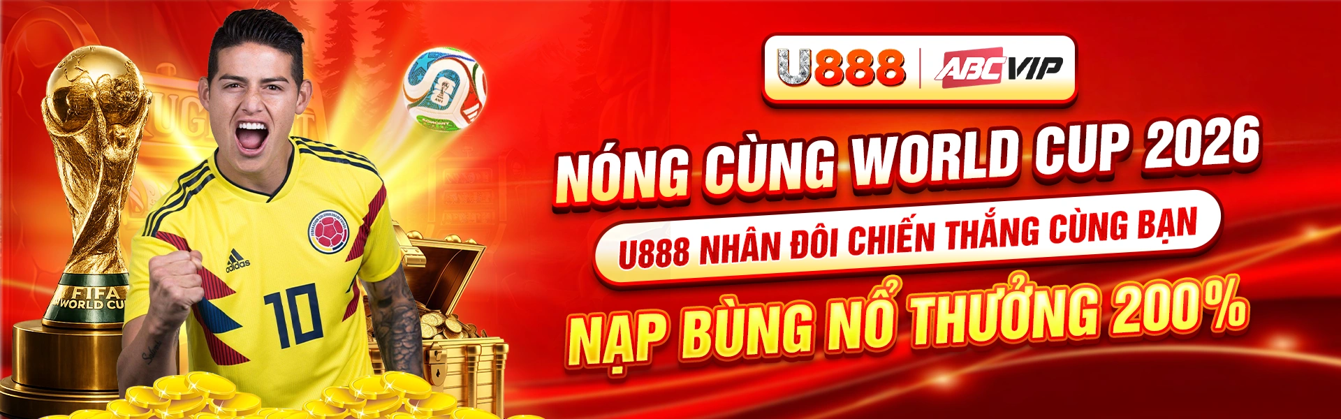 BANNER U888 NÓNG CÙNG WORLD CUP 2026